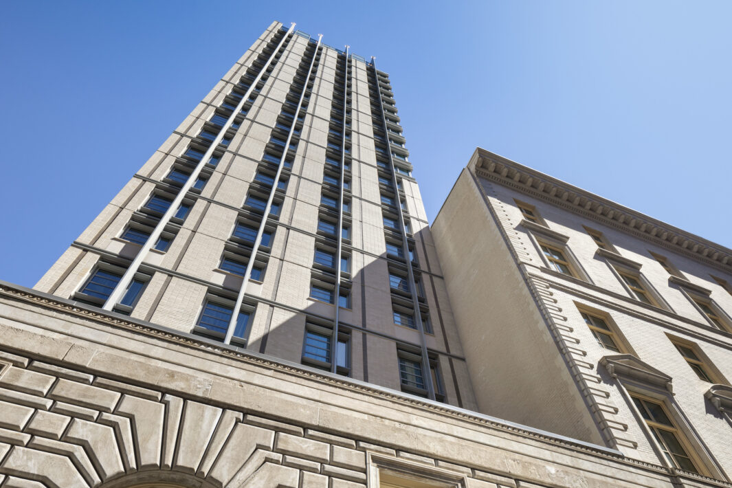 The Fifth Avenue Hotel entrance facade detail