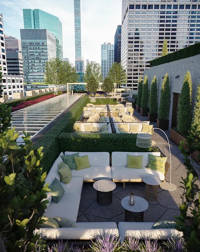 Waldorf Astoria rooftop terrace